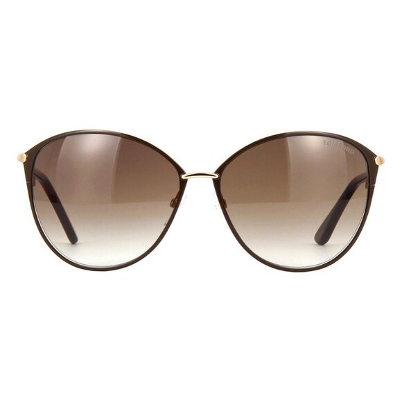 New TOM FORD Penelope Brown Cat Eye FT0320S 28F Sunglasses Women - Picture 2 of 5